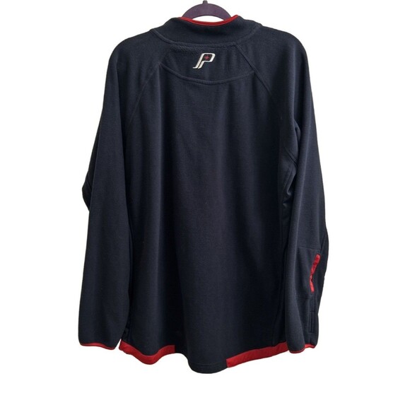 Polaris Fleece 1/4 Zip Jacket Sweatshirt Snowmobile Racing XL Blue Pullover - Picture 2 of 5